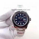 Copy Rolex Yacht-Master Stainless Steel Black Bezel Blue Dial Watch